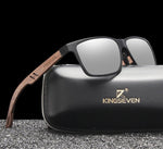 Carregar imagem no visualizador da galeria, Óculos de Sol KingSeven - Alumínio e madeira
